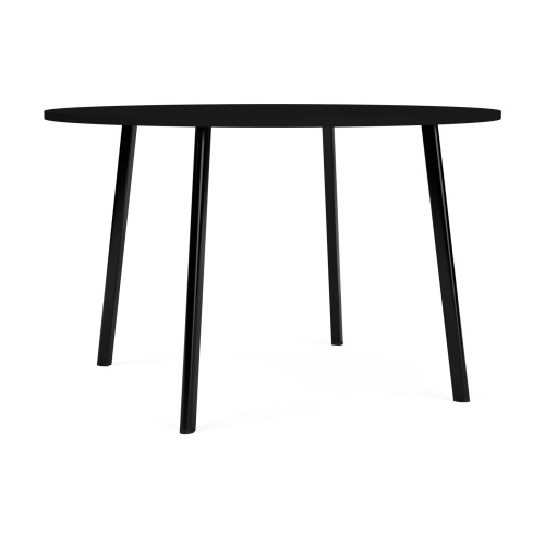 Table à manger ovale aspect chevron noir Joren 280 x 110 cm