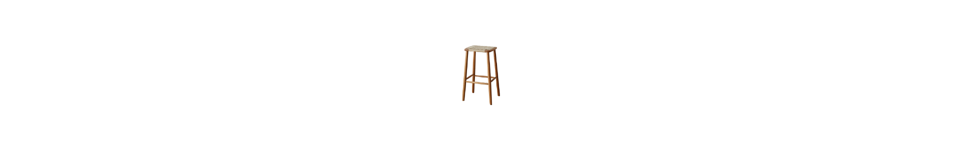 Wood and woven stools